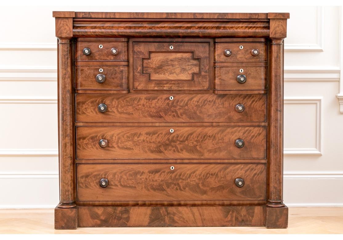 Rustic 19th Century Scottish Mahogany Chest Of Drawers For Sale