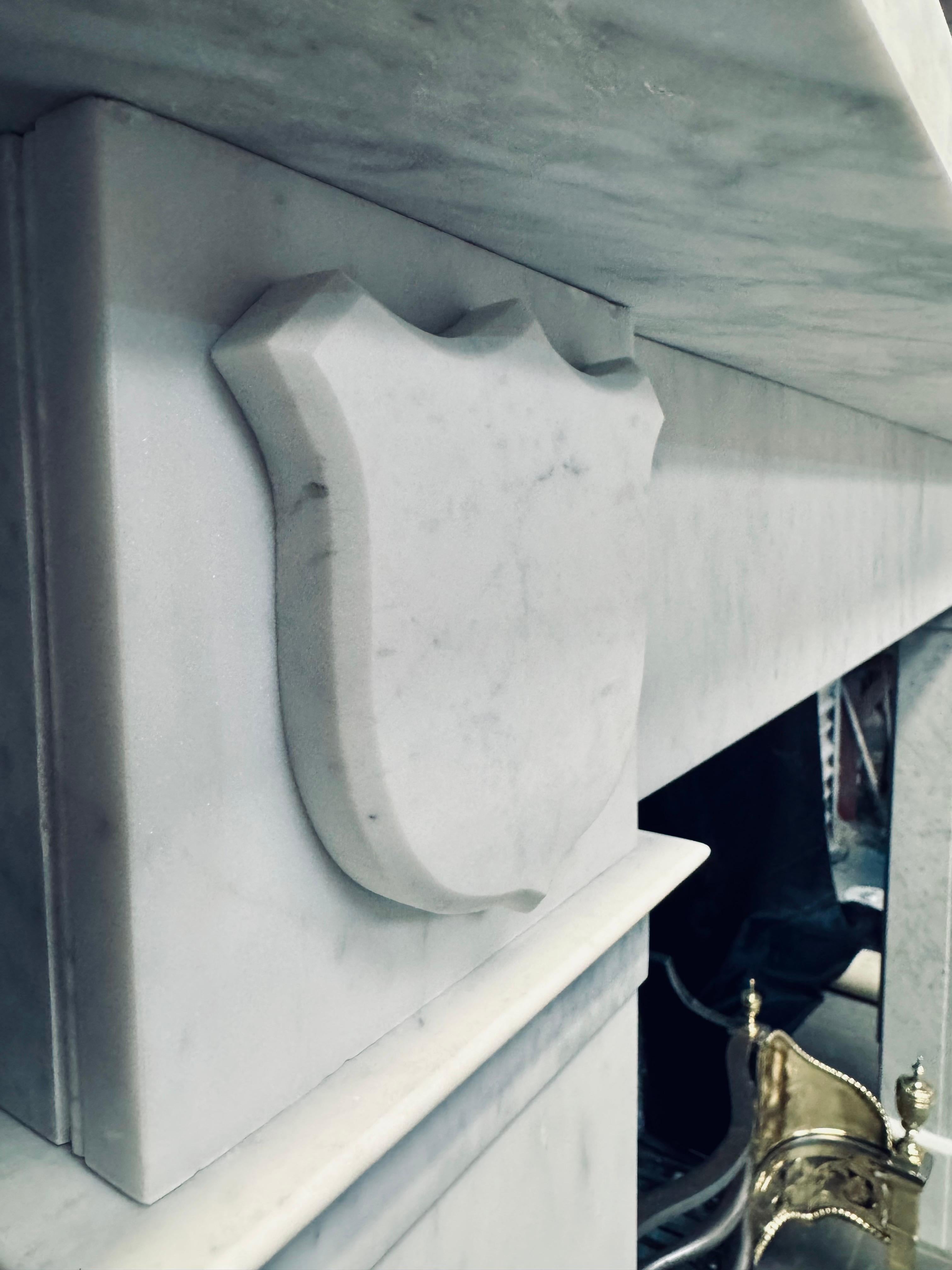 19th Century Scottish Mid Victorian Marble Fireplace Surround. For Sale 4