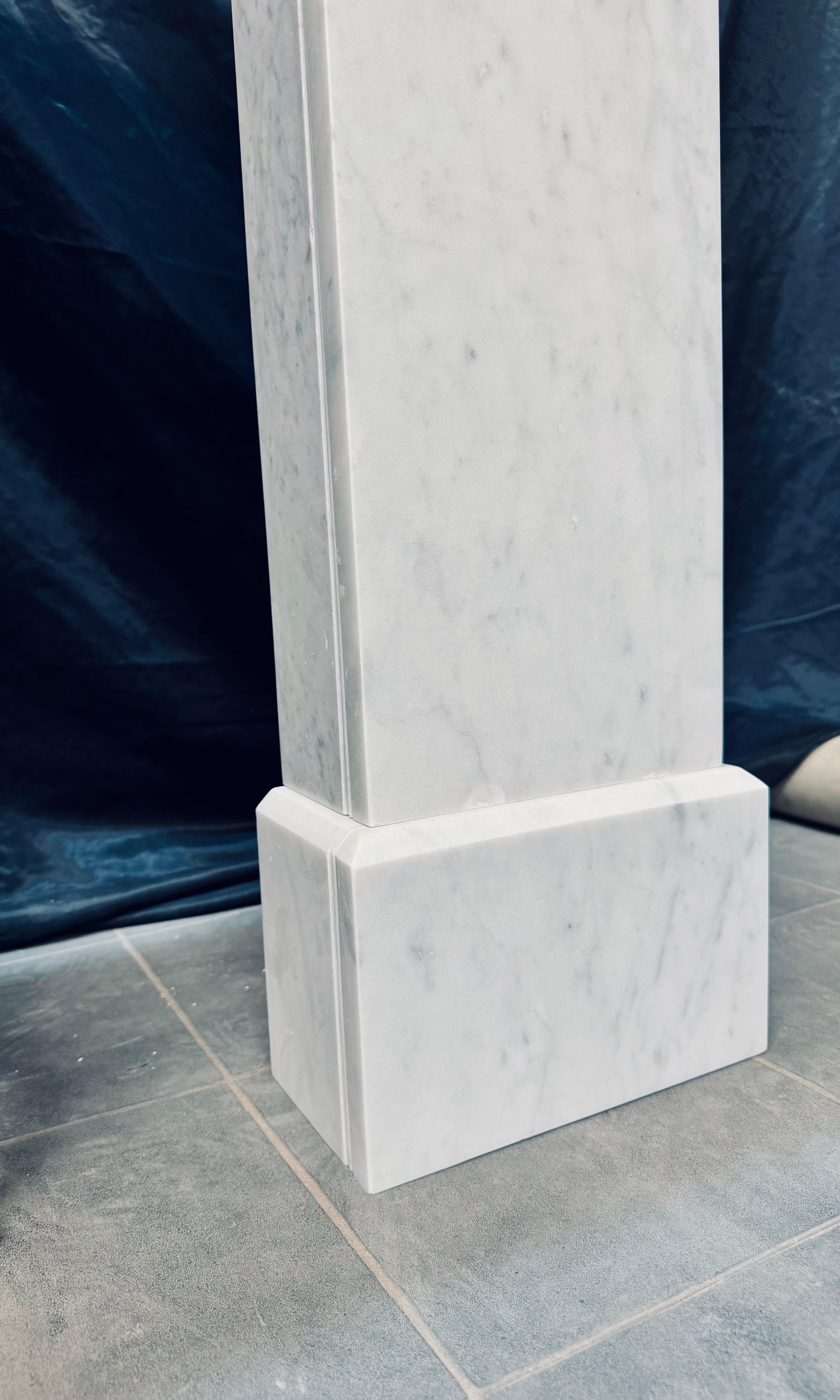Carrara Marble 19th Century Scottish Mid Victorian Marble Fireplace Surround. For Sale