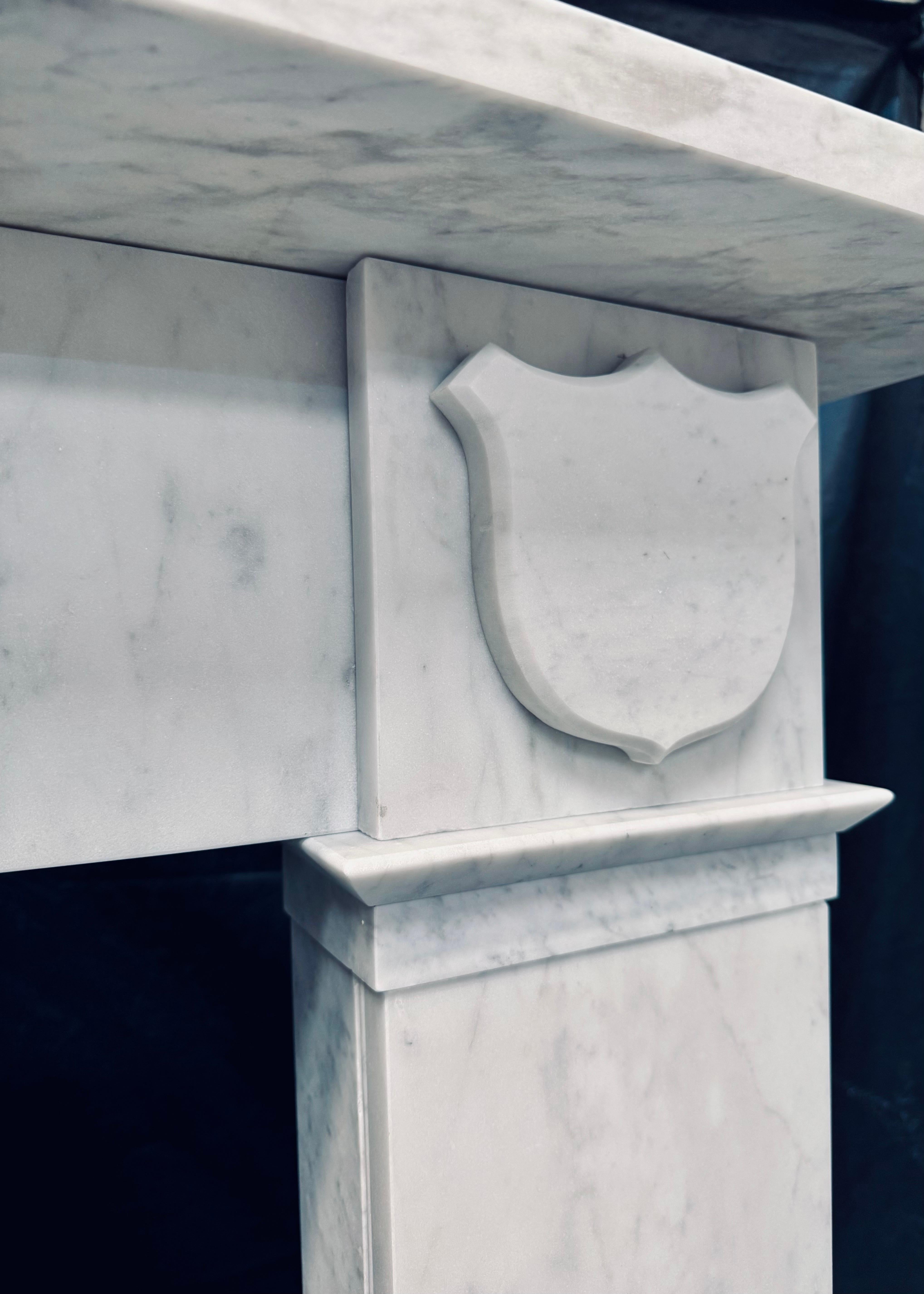 19th Century Scottish Mid Victorian Marble Fireplace Surround. For Sale 1