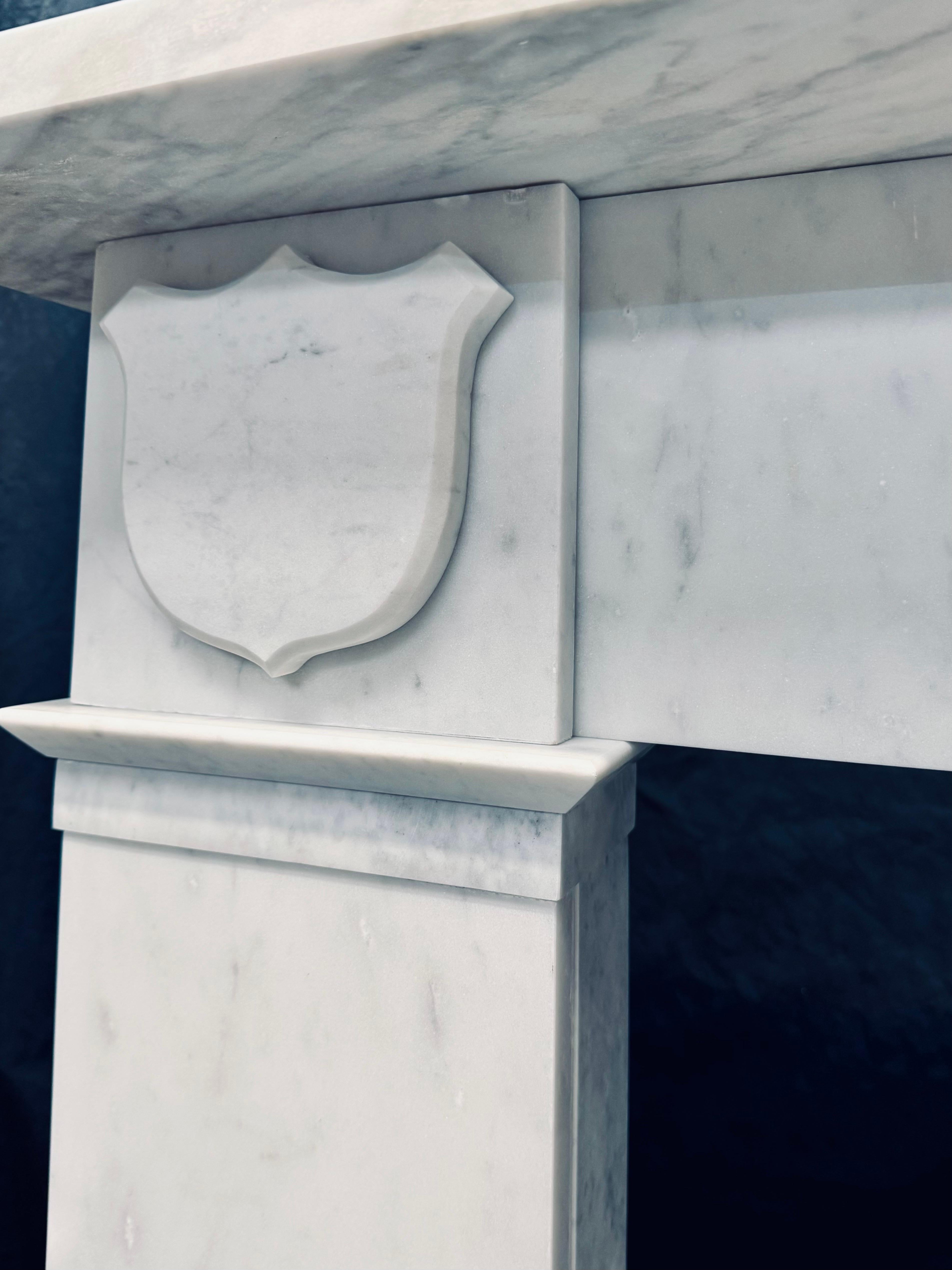 19th Century Scottish Mid Victorian Marble Fireplace Surround. For Sale 3