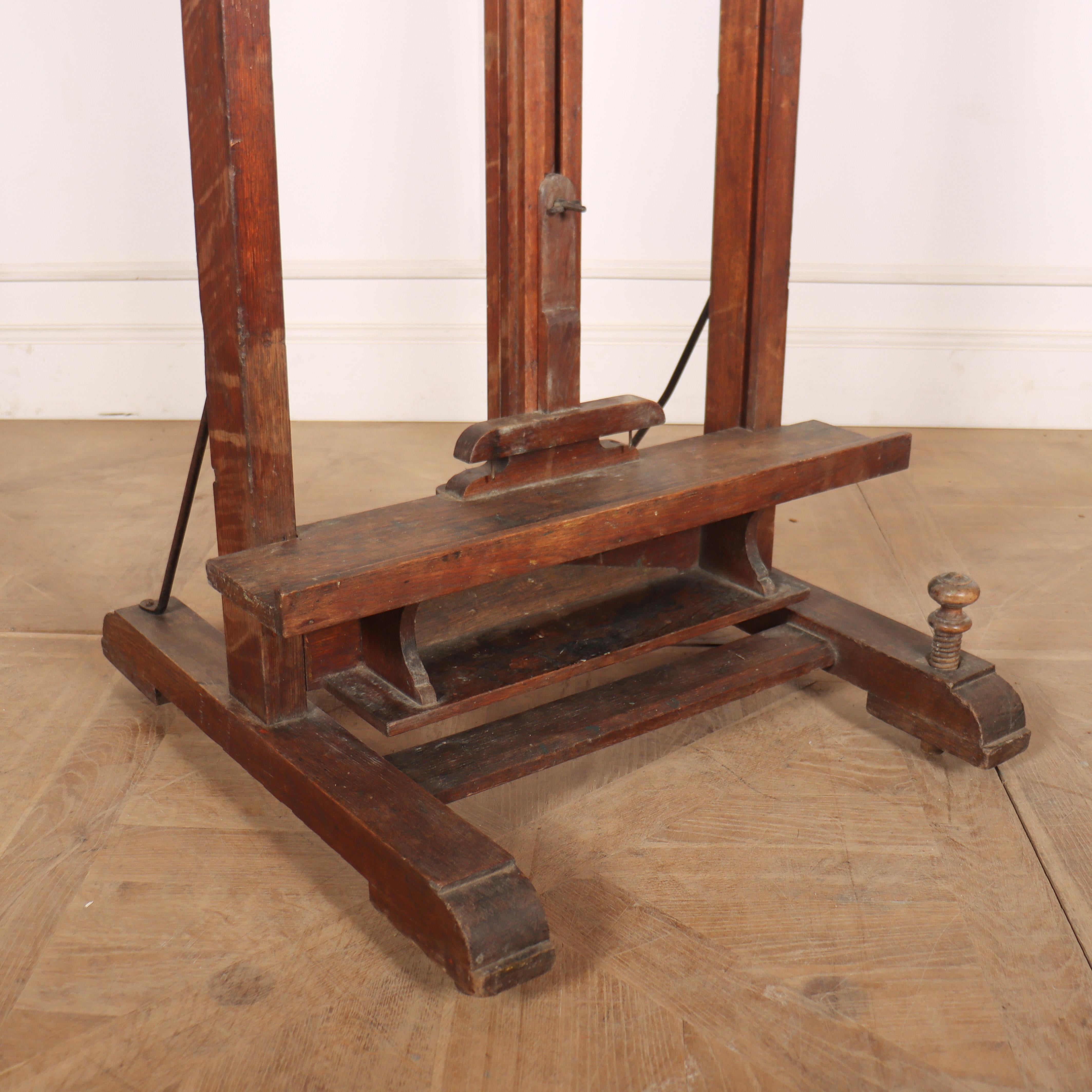 Late 19th C Scottish oak adjustable easel. 1890.

Reference: 8377

Dimensions
28 inches (71 cms) Wide
28.5 inches (72 cms) Deep
79.5 inches (202 cms) High