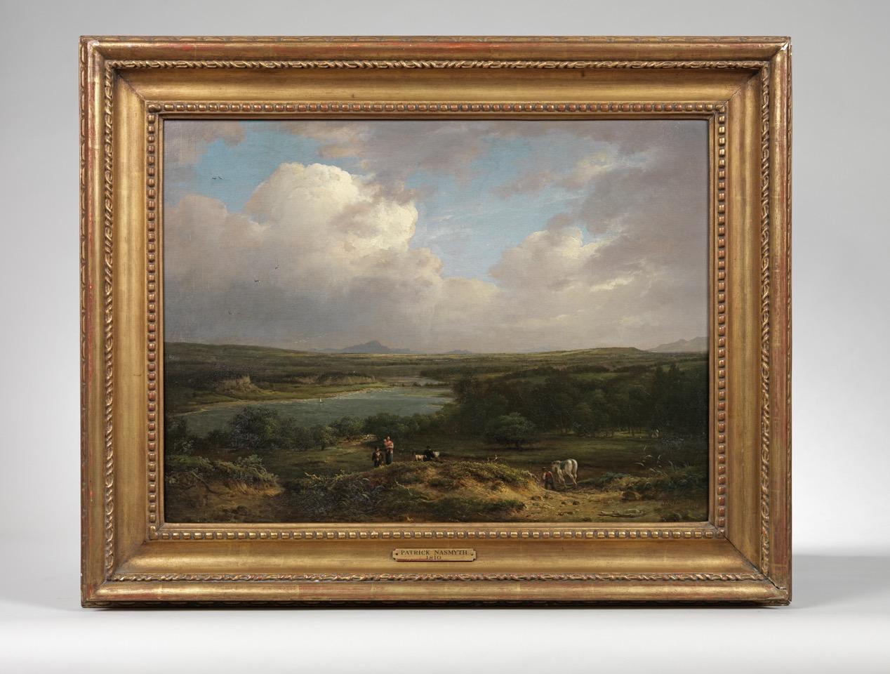 19th Century Scottish Oil Painting of Figures in a Landscape by Patrick Nasmyth For Sale 2