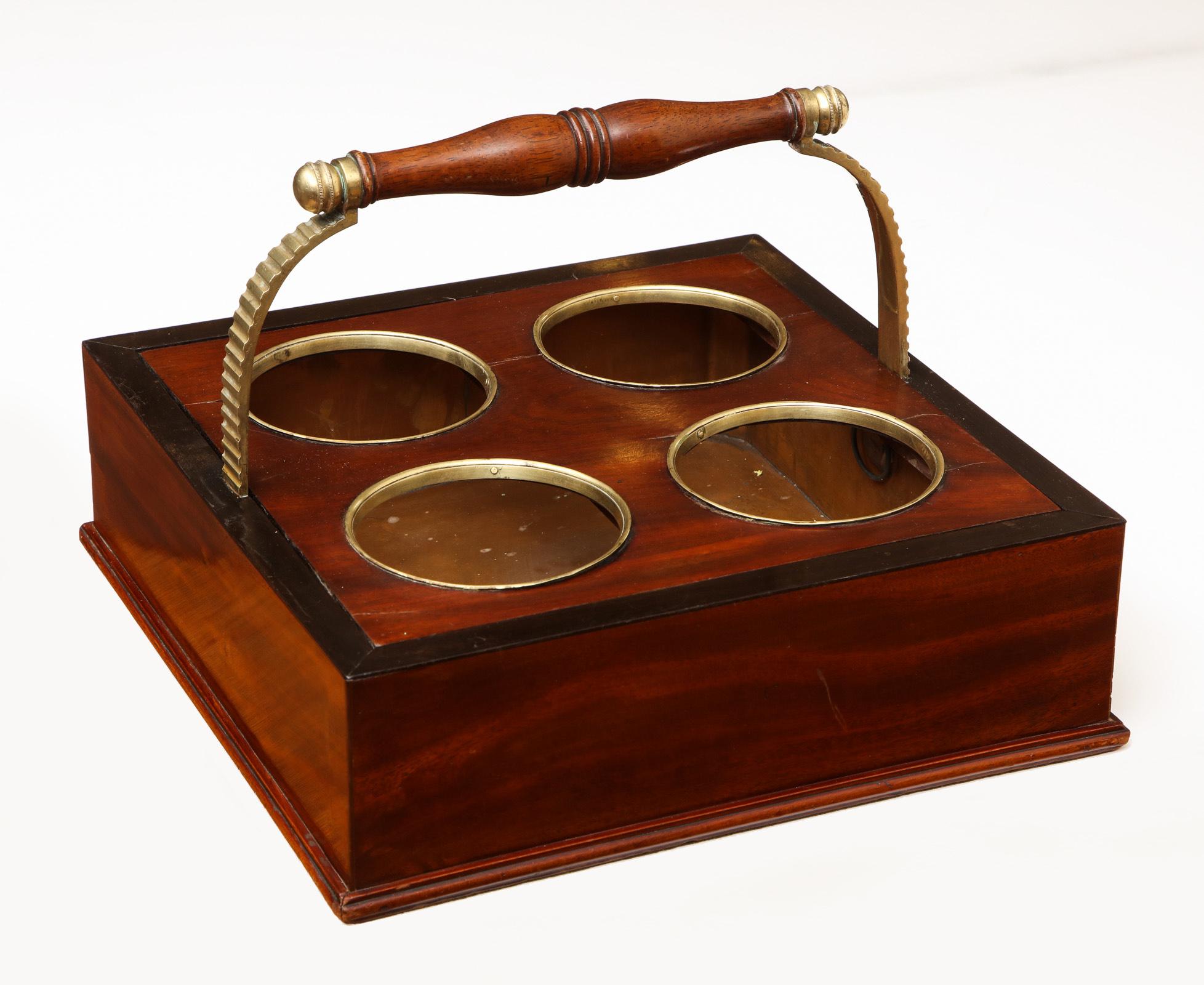 19th Century Scottish Portable Wine Cooler, with Copper Liner, in Mahogany For Sale 2