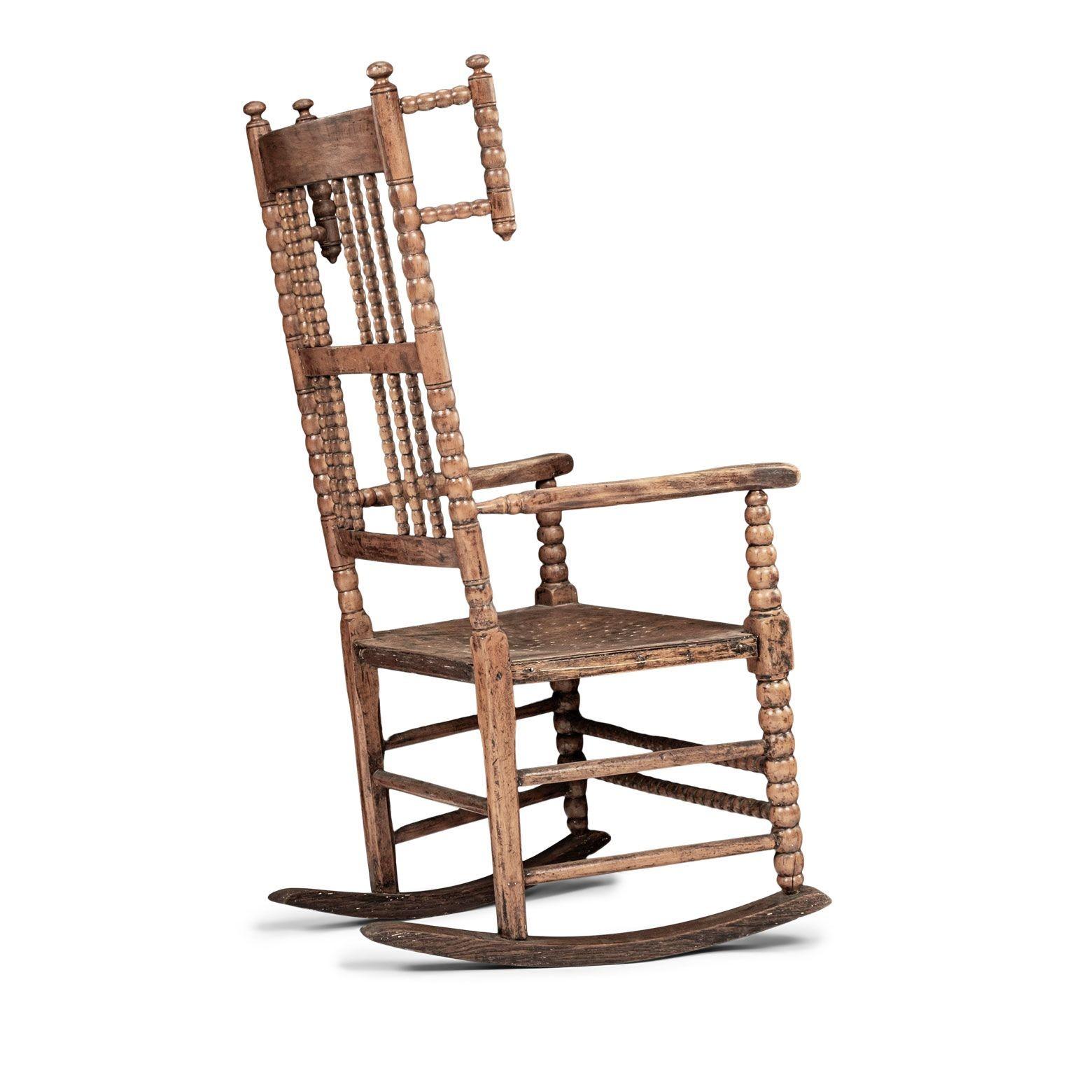 19th Century Scottish Turned-Bobbin Rocking Chair For Sale 5