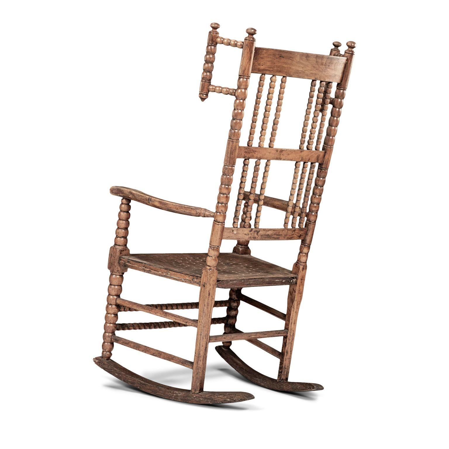 19th Century Scottish Turned-Bobbin Rocking Chair For Sale 7