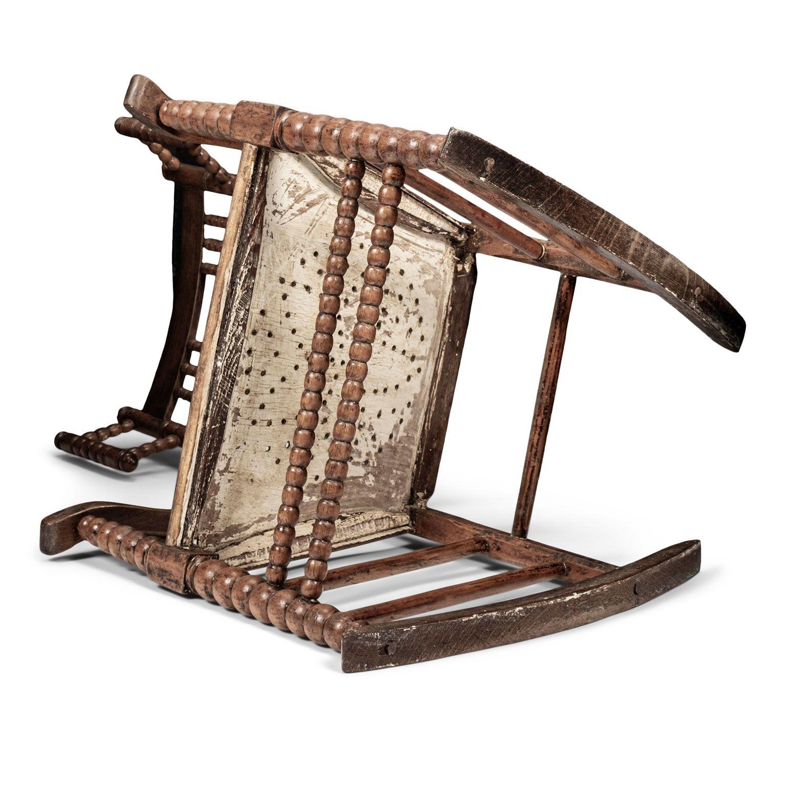 19th Century Scottish Turned-Bobbin Rocking Chair 11