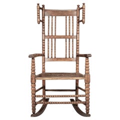 19th Century Scottish Turned-Bobbin Rocking Chair