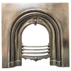 19th Century Scottish Victorian Arched Cast Iron Fireplace Insert
