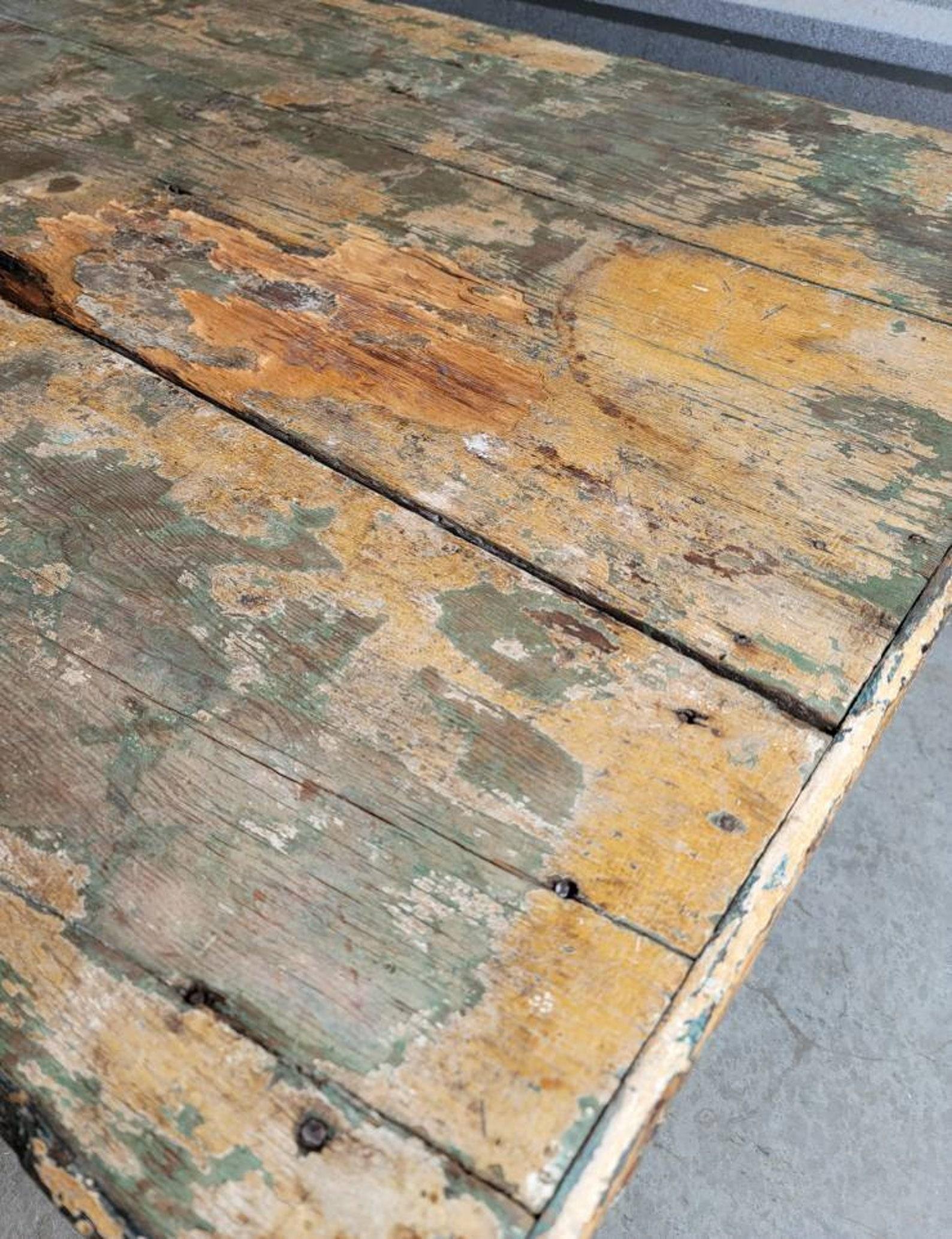 19th Century Scottish Victorian Painted Pine Farmhouse Coffee Table 2