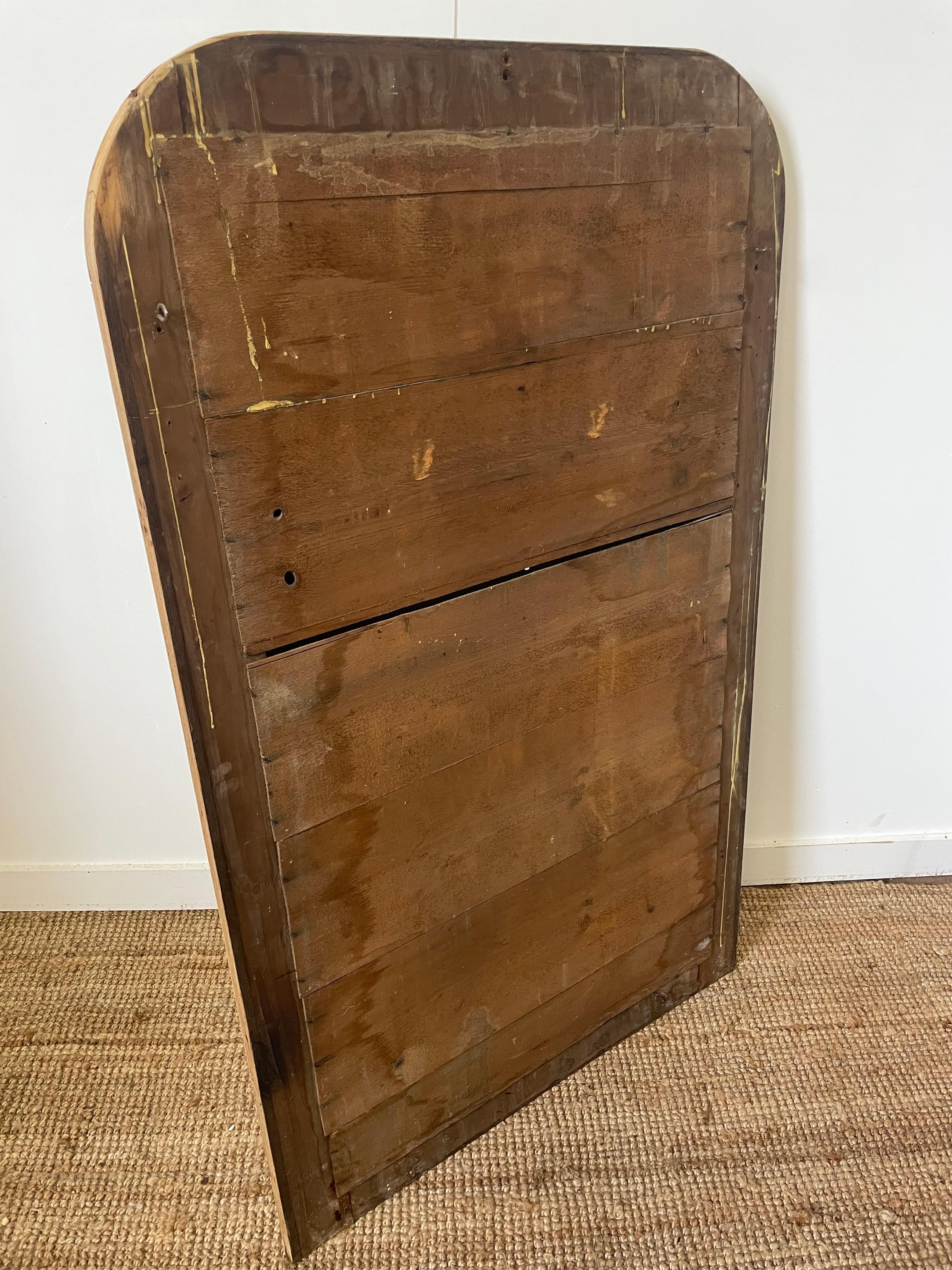 19th century scrubbed oak over mantle mirror  For Sale 2