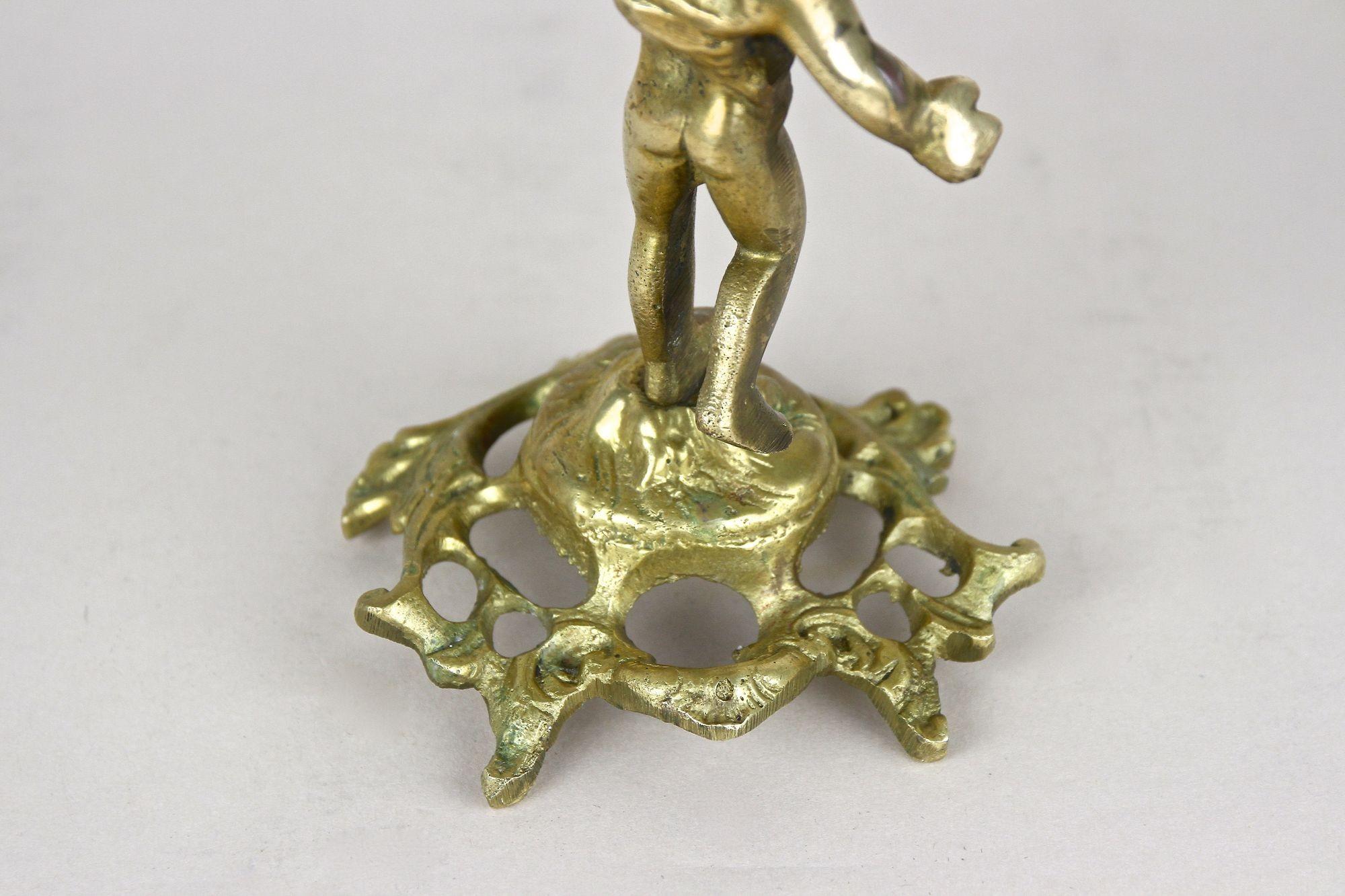 Portacandele scultoreo in ottone barocco del XIX secolo, AT 1880 ca. in vendita 5