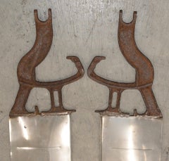 19th Century Sculptural Stainless Steel & Cast Iron Sock Stretchers