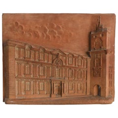 19th Century Sculpture Architectural Perspective in Low Relief by Gondran