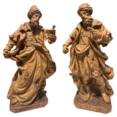 Antique 19th Century Sculptures Of Cosma And Damiano