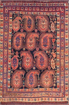 19th Century S.E. Persian Afshar Paisley Carpet ( 4'2" x 6'3" - 127 x 191 )