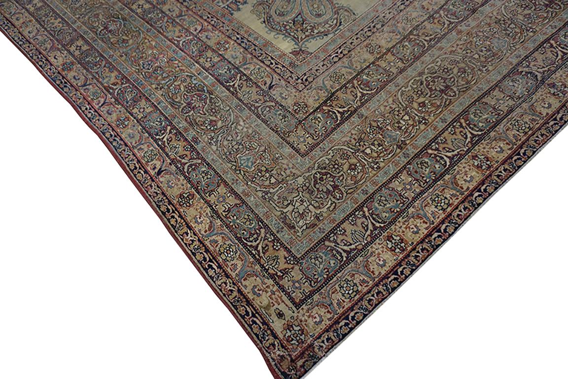 Perse Tapis persan Kirman Laver du 19ème siècle en vente