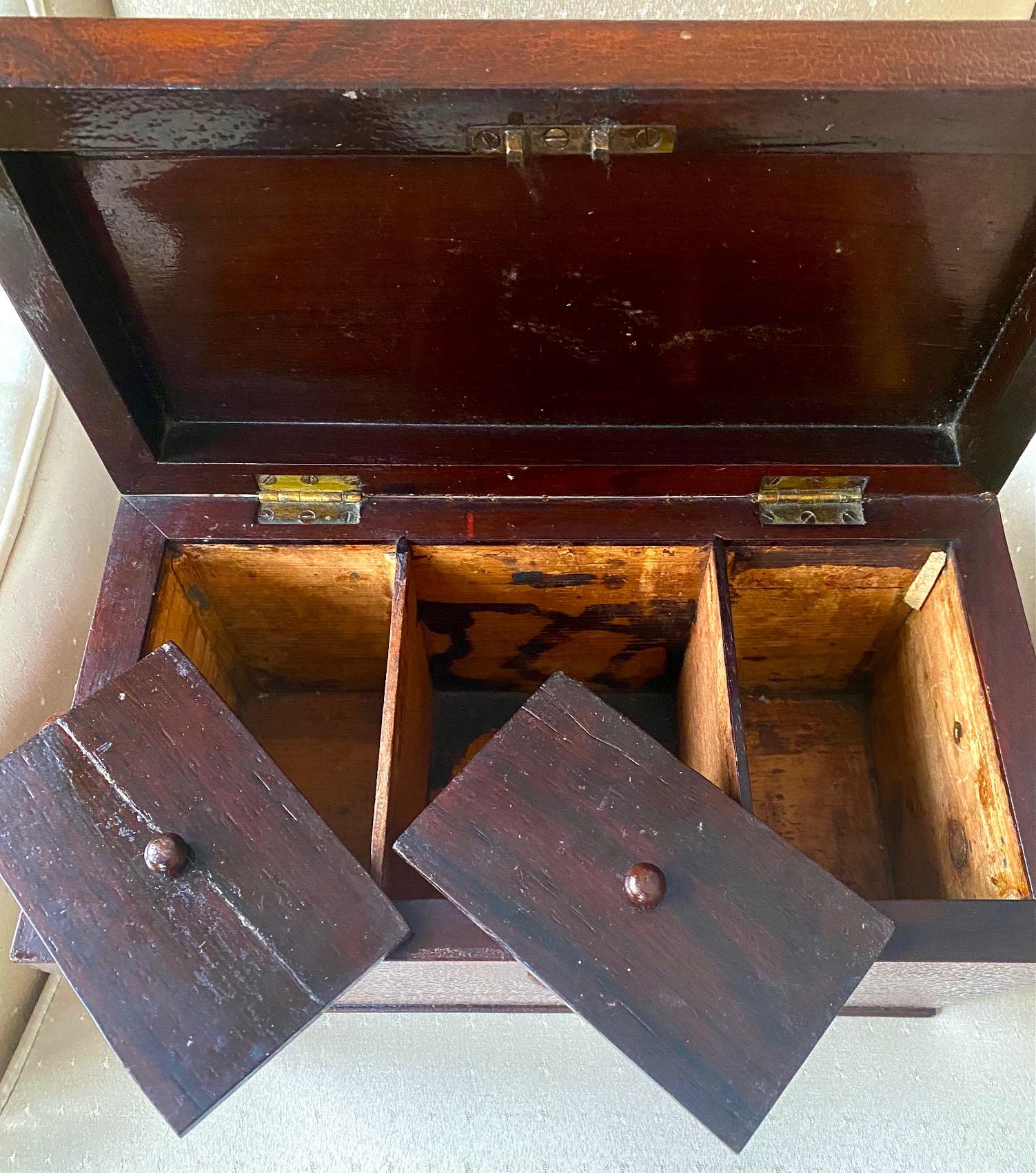 19th Century Sea Captain's Tea Caddy For Sale 2