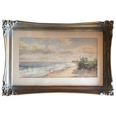 Used 19th Century Seascape Watercolor by Laura Woodward