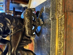 19th Century Bronze Cherub Sculpture on Marble Base, France