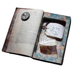 Antique 19th Century Secret Leather Bound Book Box
