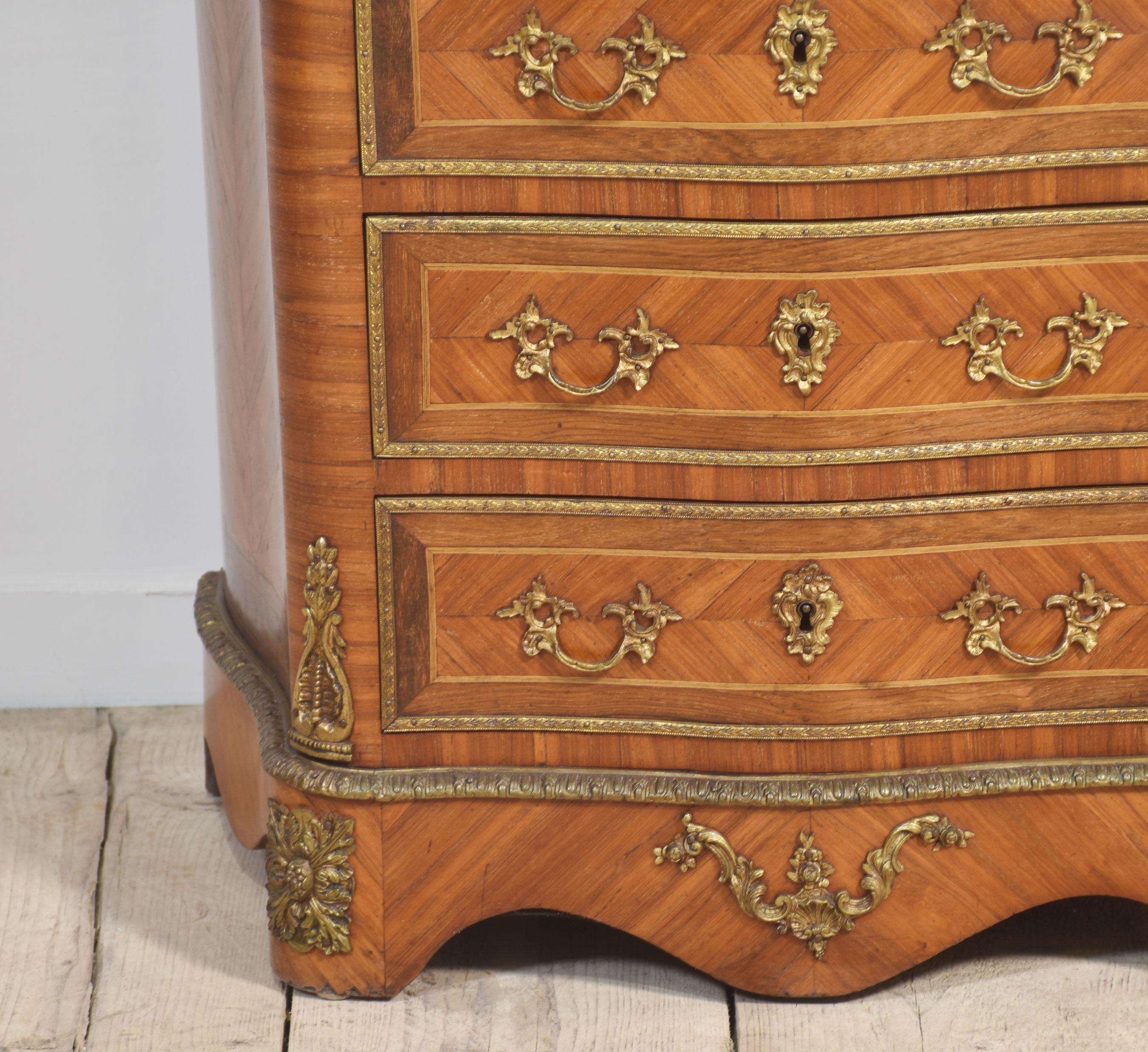 Wood 19th century secretaire abattant For Sale