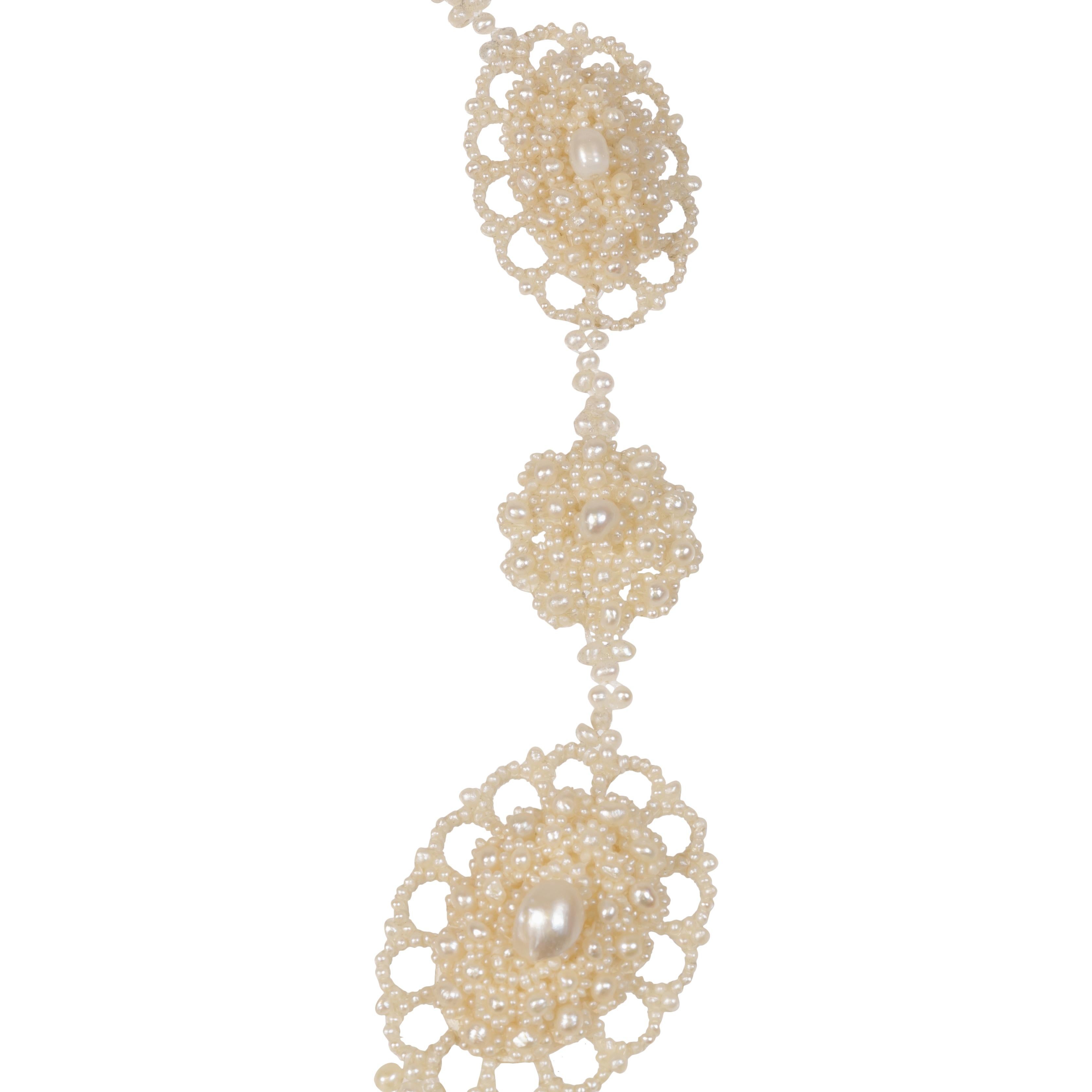 Collier de perles de rocaille du XIXe siècle Excellent état - En vente à Coeur d Alene, ID