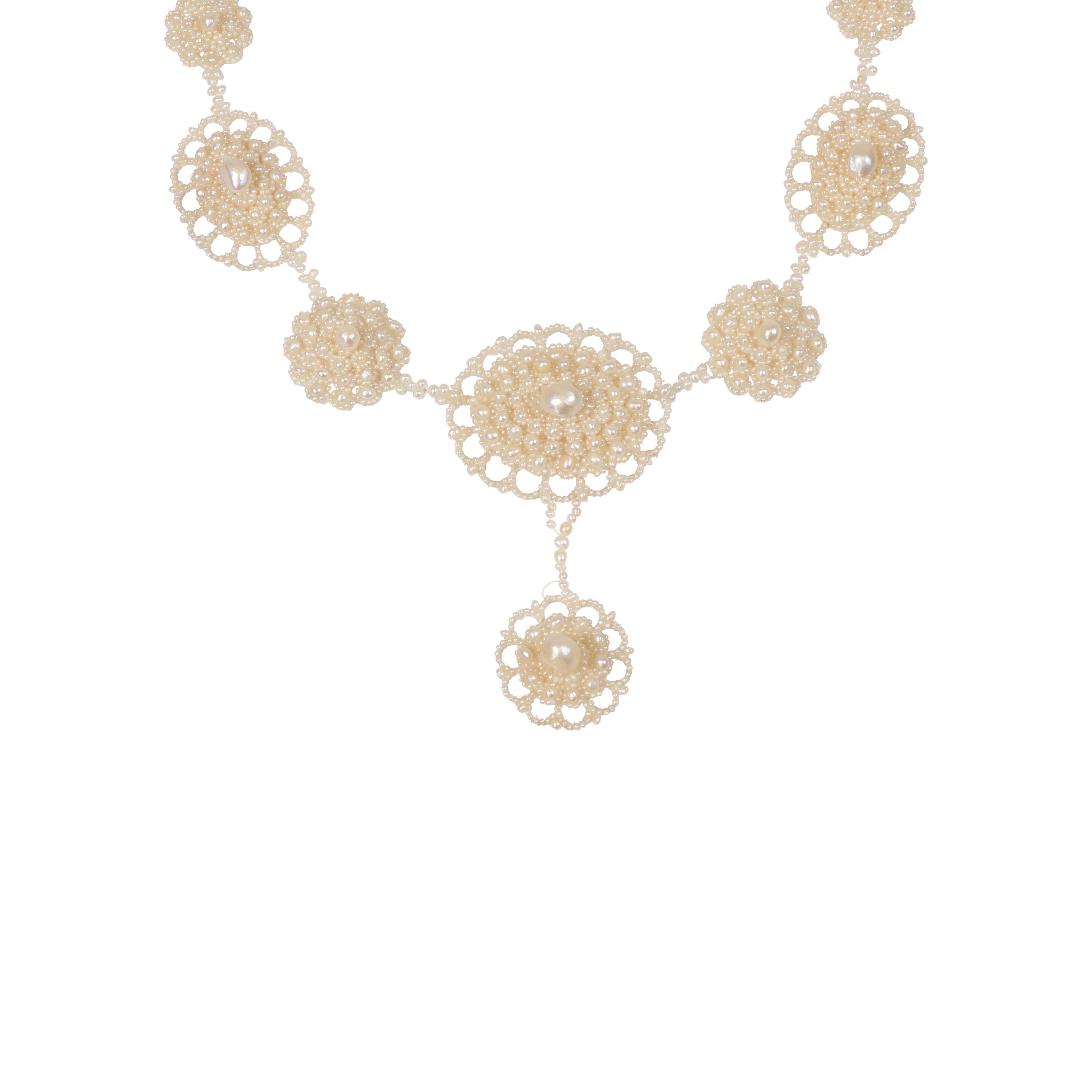 19th Century Seed Pearl Necklace For Sale 1