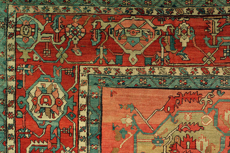 Hand-Woven 19th Century Serapi Rug For Sale