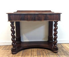 19th Century Serpentine Barley Twist Console Table