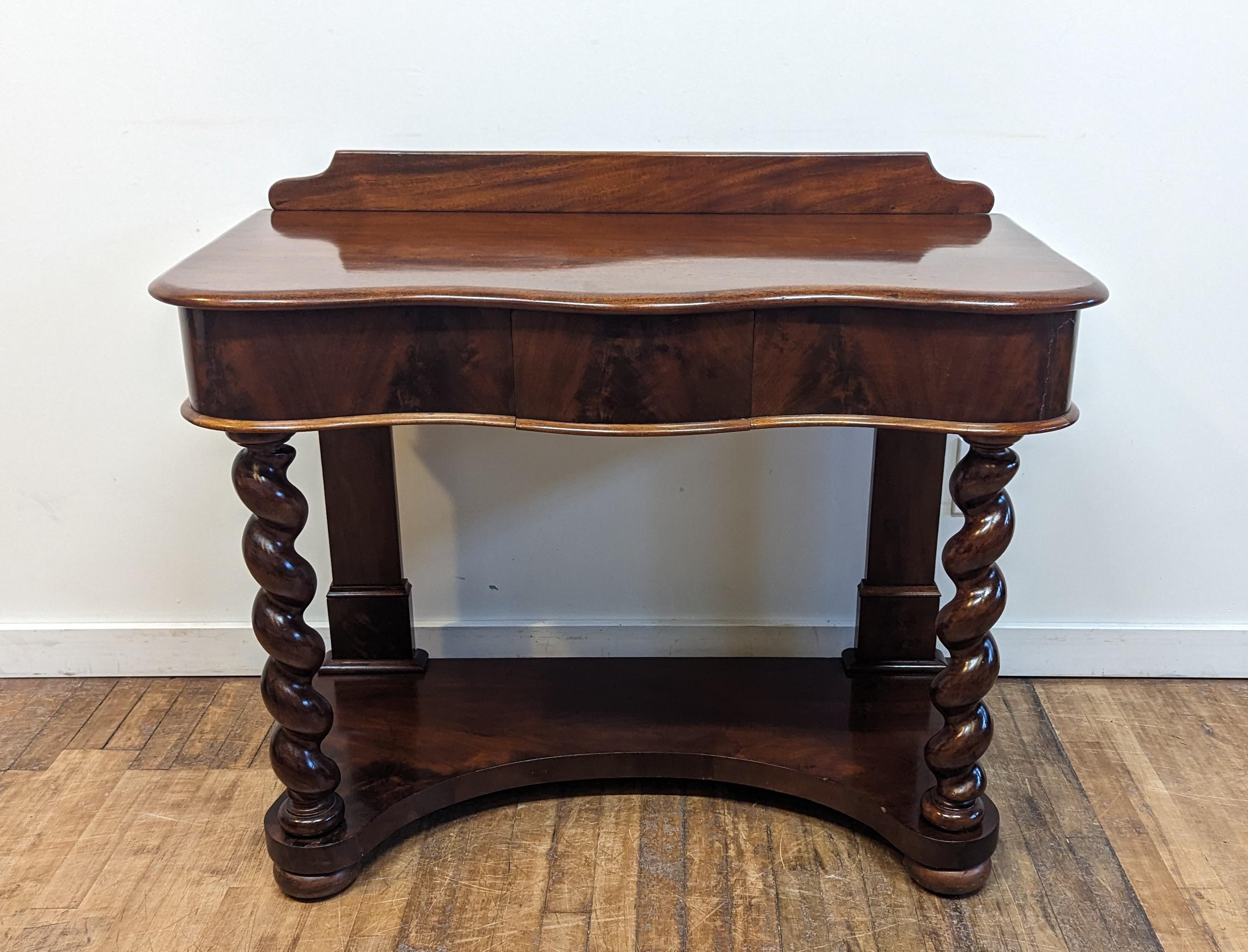 Tavolo da console in orzo serpentino del XIX secolo in vendita 2