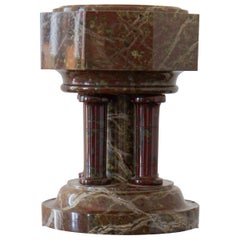 19th Century Serpentine Marble Miniature Font, circa 1870