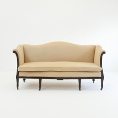 19th Century Serpentine Sofa in the Hepplewhite manner