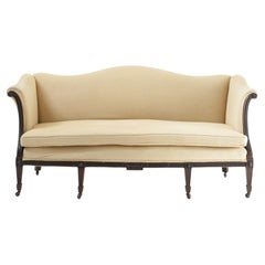 19th Century Serpentine Sofa in the Hepplewhite manner