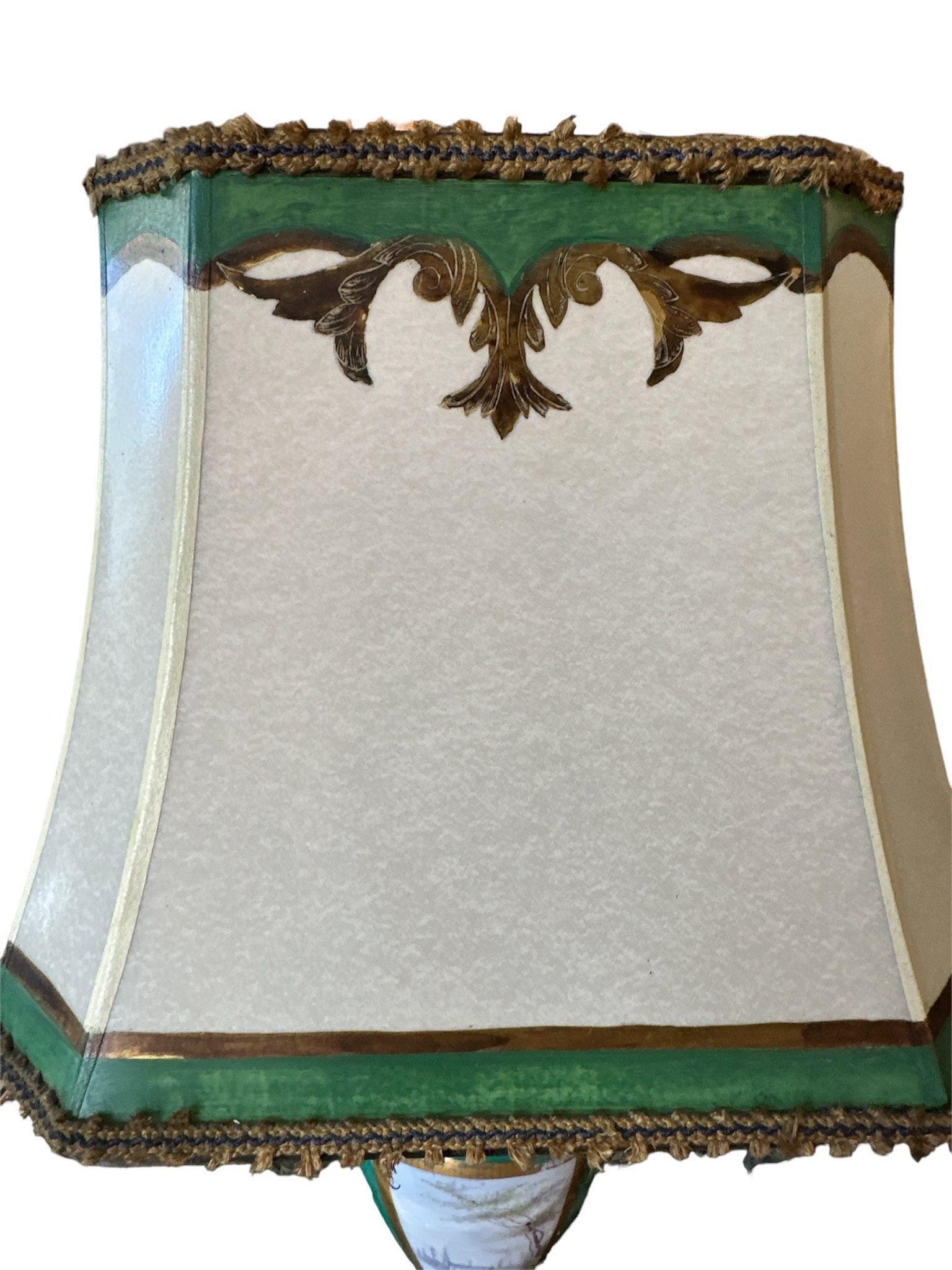 French 19th Century Serves Bronze-Mounted Lamp For Sale