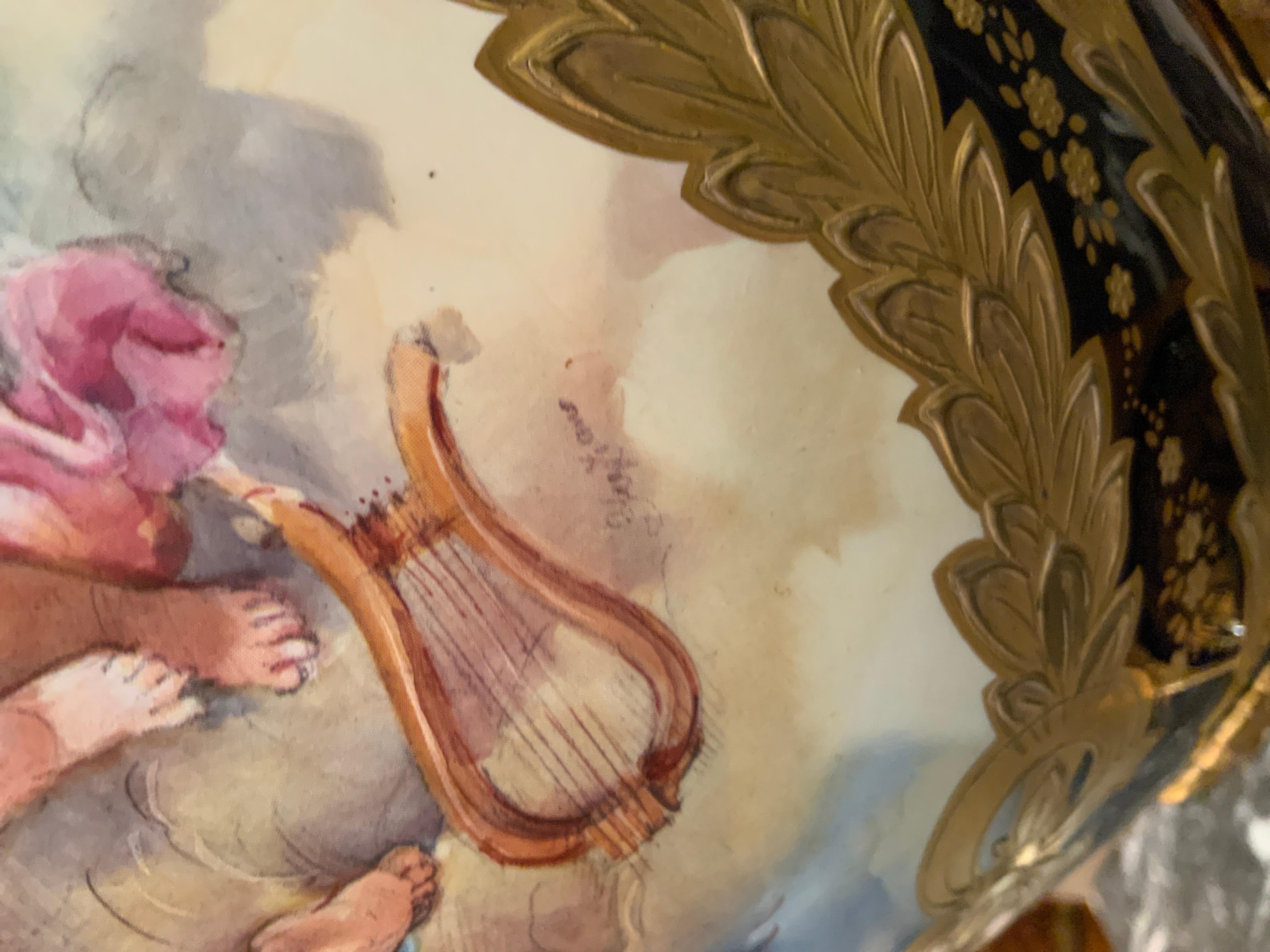 Urna in porcellana del XIX secolo montata su supporti dorati in bronzo in vendita 12