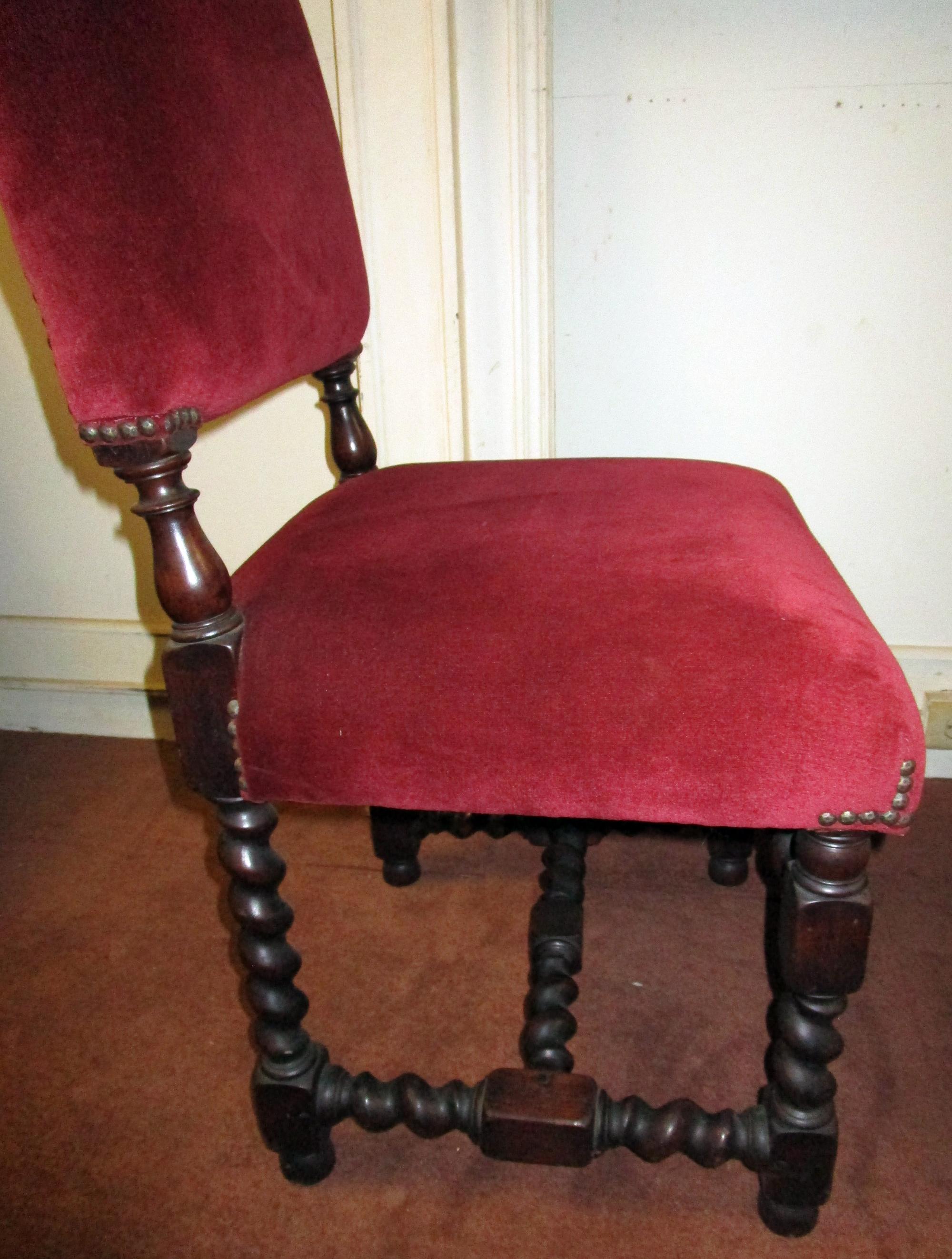 Mid-19th Century 19th century Set English Barley Twist Chairs