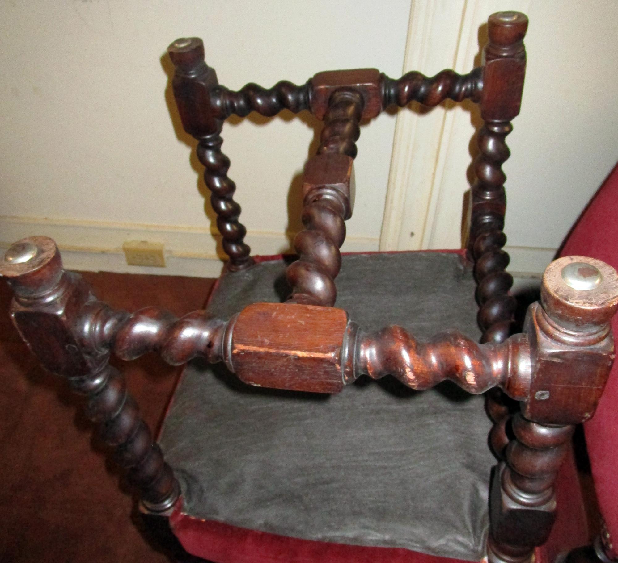 19th century Set English Barley Twist Chairs 1