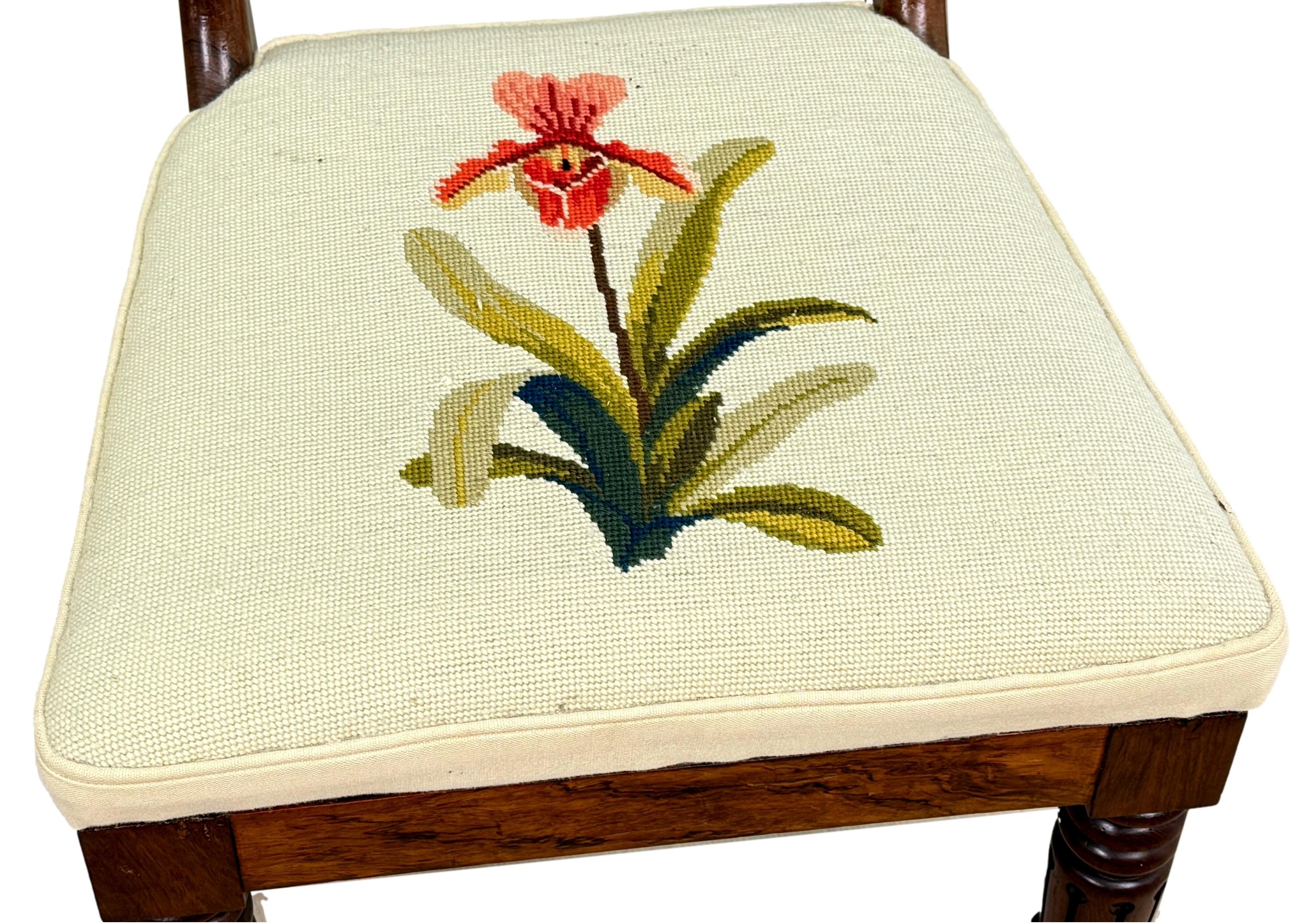 Set di 10 sedie da pranzo Regency in palissandro del XIX secolo in vendita 6