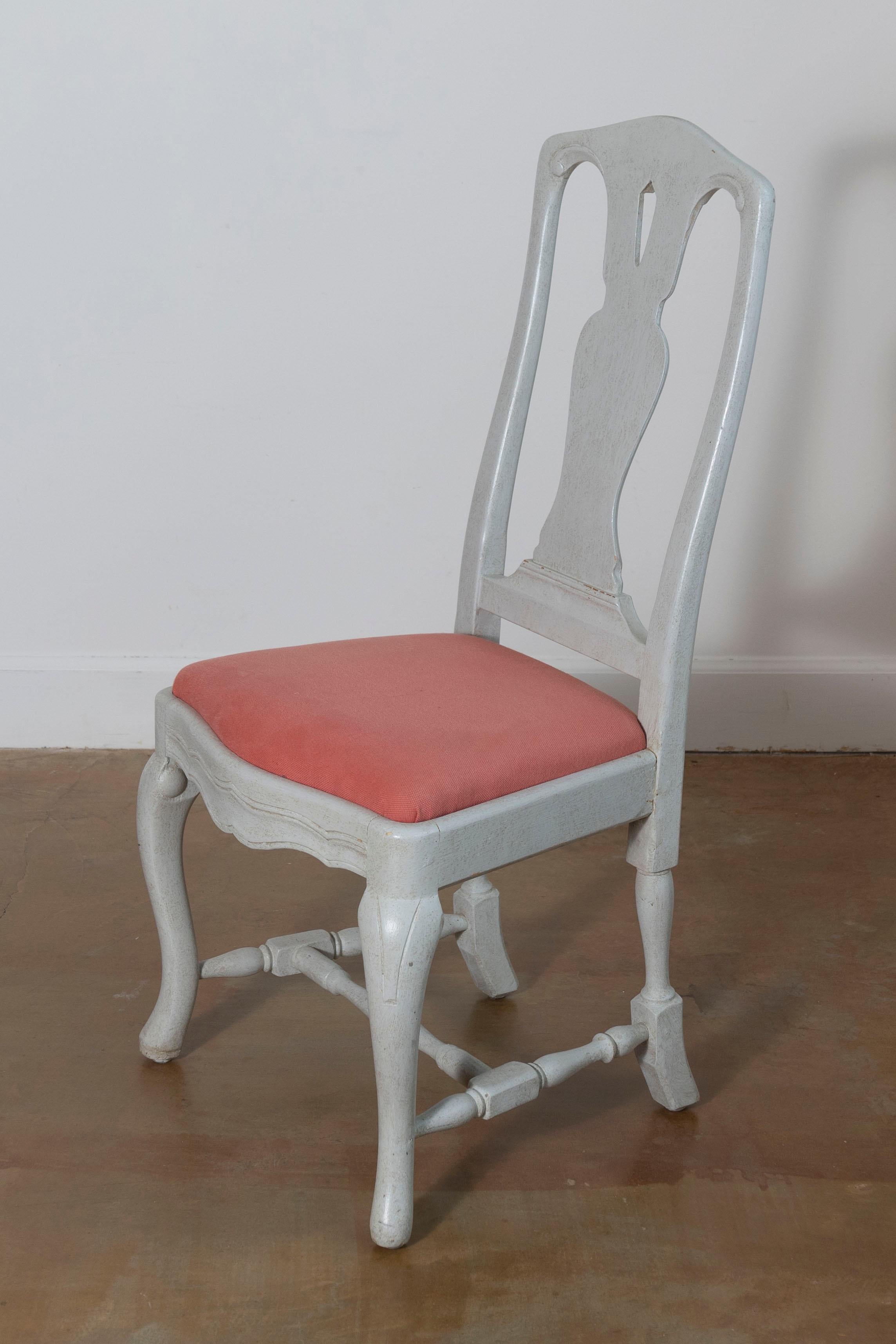 Gustaviano Set di 12 sedie laterali del XIX secolo, circa 1880 in vendita
