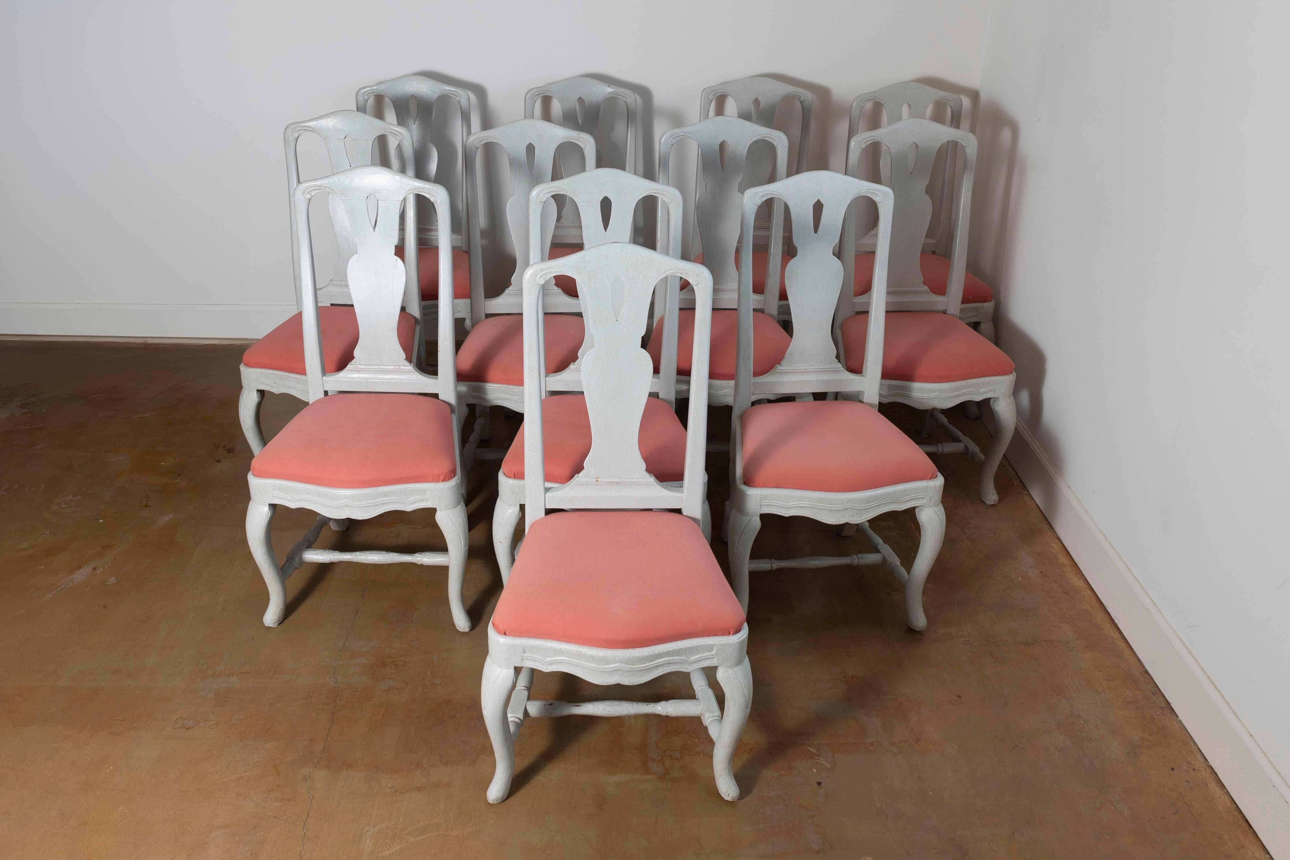 Pino Set di 12 sedie laterali del XIX secolo, circa 1880 in vendita