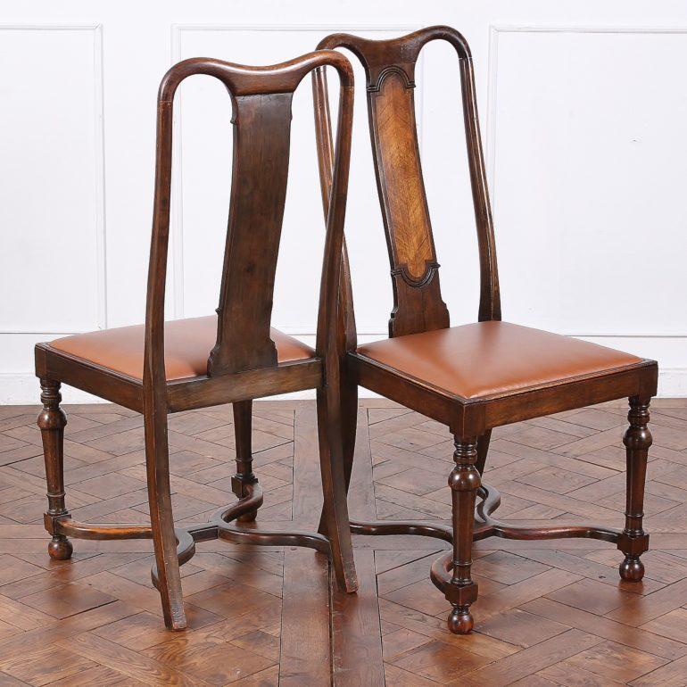 19th Century Set of 12 Walnut Dining Chairs In Good Condition In Vancouver, British Columbia