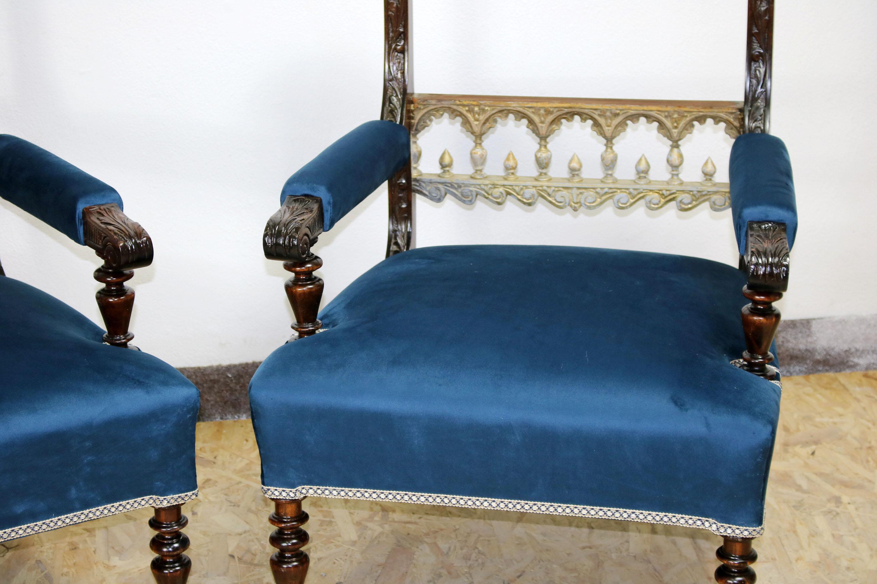 19th Century Set of 2 Armchairs For Sale 1