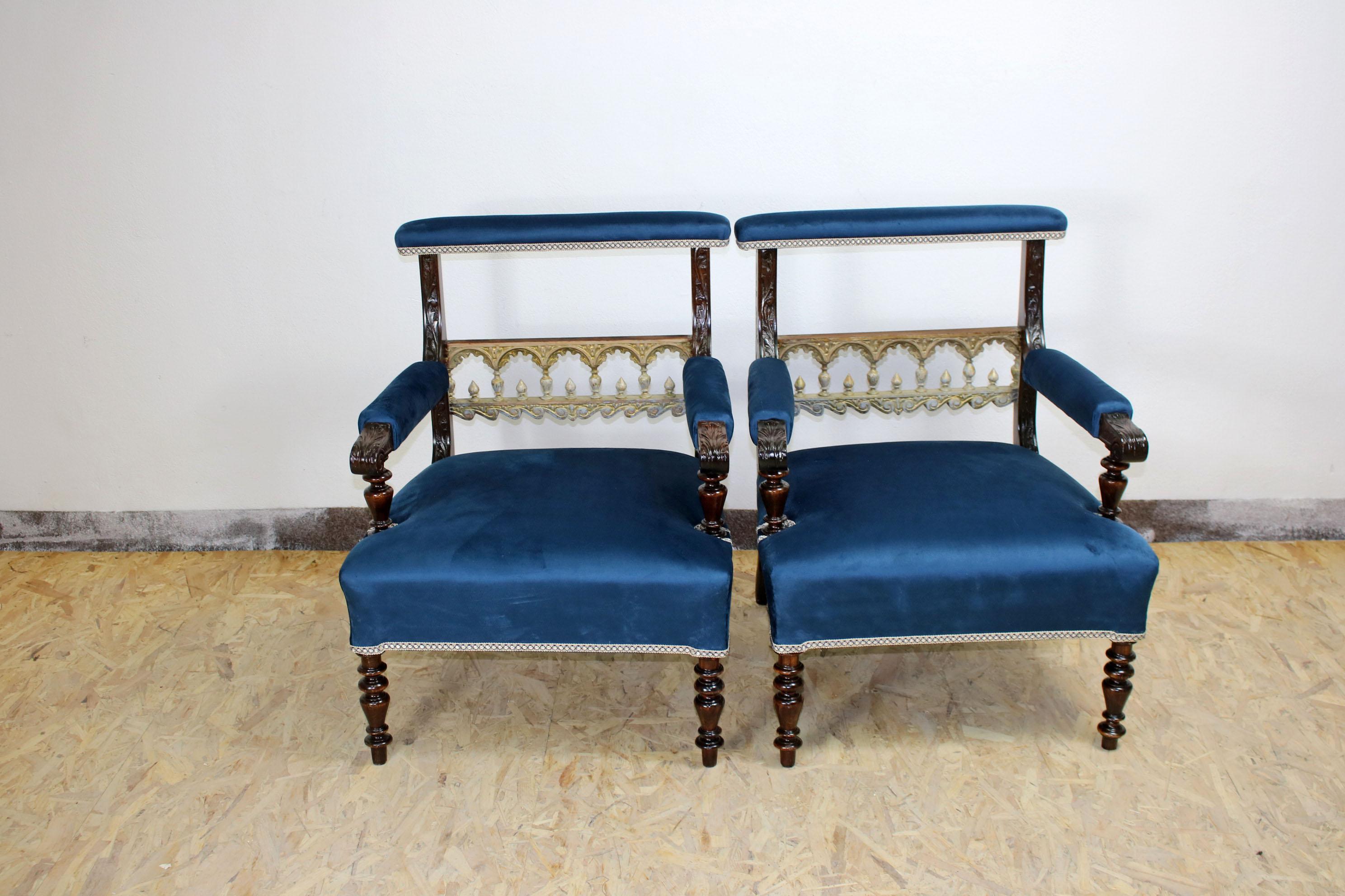 19th Century Set of 2 Armchairs For Sale 3