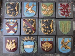 Set von 25 authentischen Keramik-Relief-Kaminfliesen aus dem 19. Jahrhundert, Frankreich