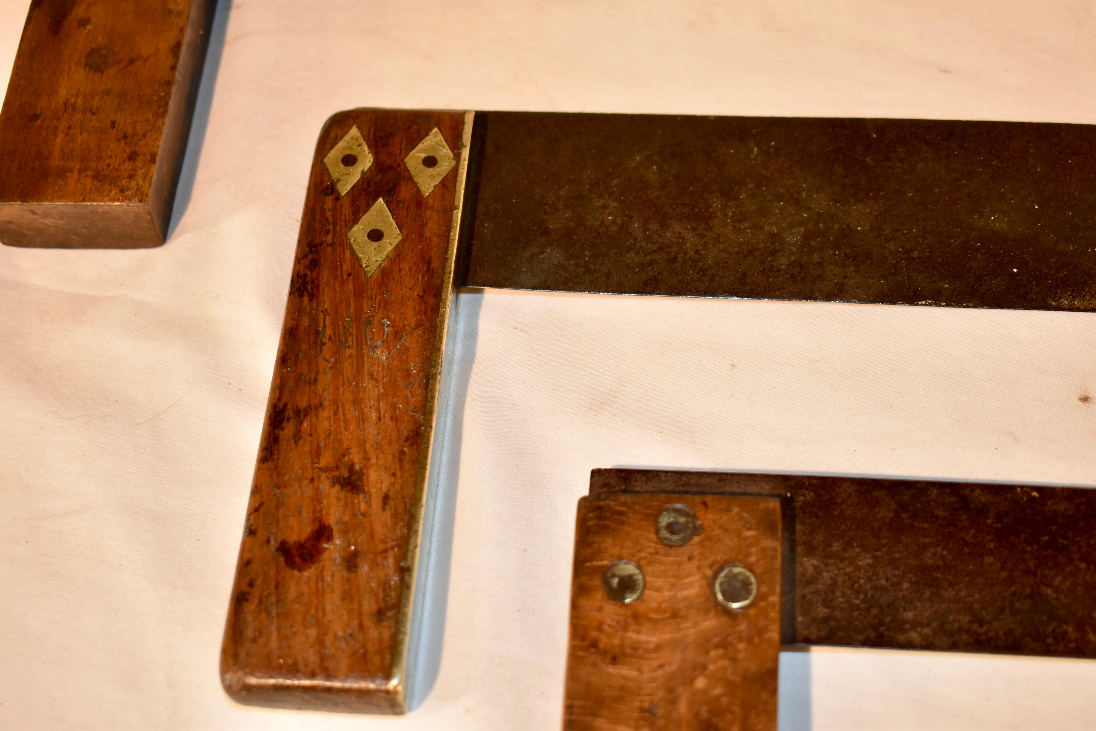 Ensemble de 3 carrés victoriens du 19ème siècle Bon état - En vente à High Point, NC