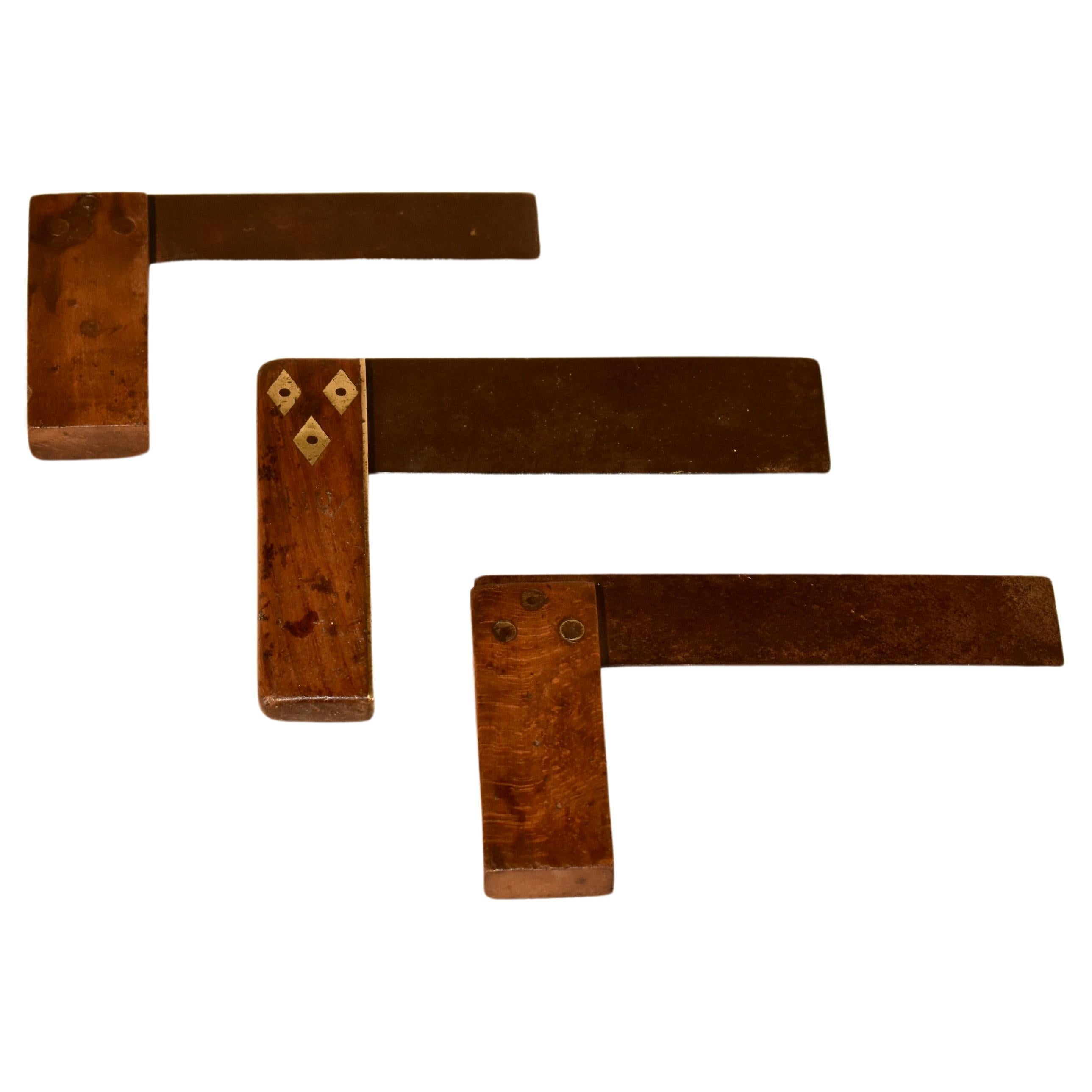 19th Century Set of 3 Victorian Set Squares