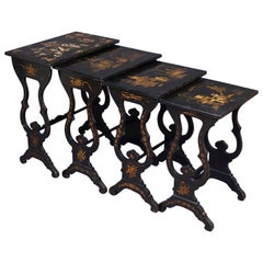 19th Century Set of 4 China Nesting Tables