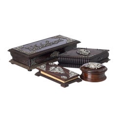 19th Century - Set of 4 Silver Desk Accessories