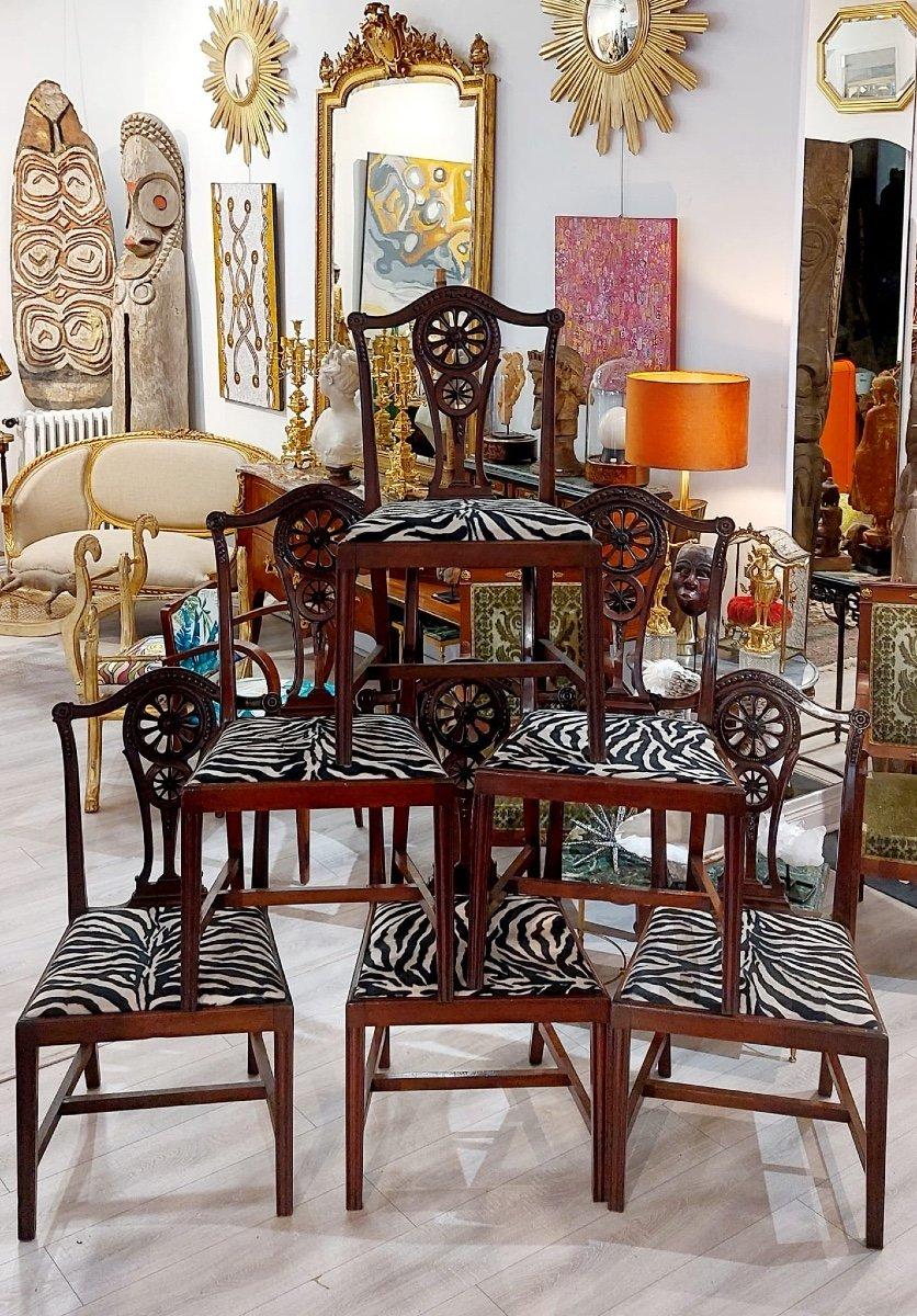Louis Philippe 19th Century Set of 6 Chairs from the Krieger House, Paris  For Sale